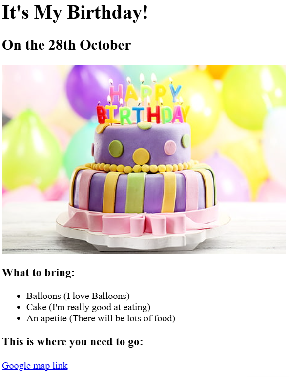 birthday invite project review